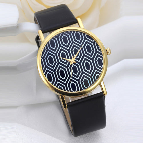 Fashion Leather Band Quartz Analog Wrist Watches Watch