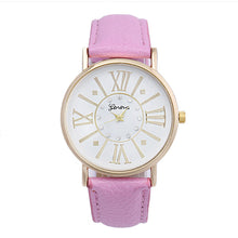 Women Diamond Roman Numerals Leather Watch Quartz WristWatch Watches