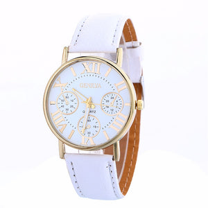 Women Creative Geneva Watch Leather Straplt Table Watch