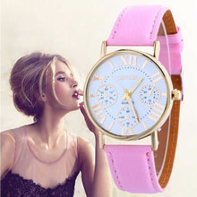 Women Creative Geneva Watch Leather Straplt Table Watch