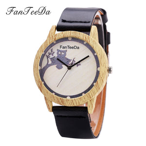 Luxury Fashion Leather Band Analog Quartz Round Wrist Watch Watches