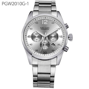 Fashion Chronograph Watch Military Quartz Watches Stainless Steel Business Wrist