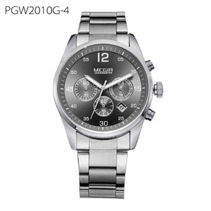 Fashion Chronograph Watch Military Quartz Watches Stainless Steel Business Wrist