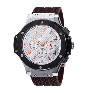 Quartz Men Watch Big Dials Silicone Sports Military Watches