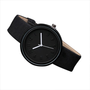 Unisex Simple Fashion Number Watches Quartz Canvas Belt Wrist Watch