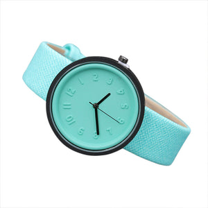 Unisex Simple Fashion Number Watches Quartz Canvas Belt Wrist Watch