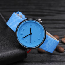 Unisex Simple Fashion Number Watches Quartz Canvas Belt Wrist Watch