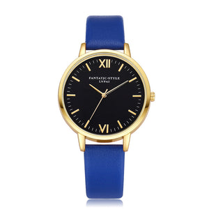 Women Fashion Leather Band Analog Quartz Round Wrist Watch Watches