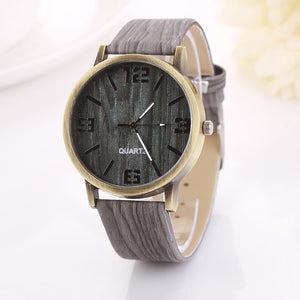 Vintage Wood Grain Watches Fashion Women Quartz Watch Wristwatch