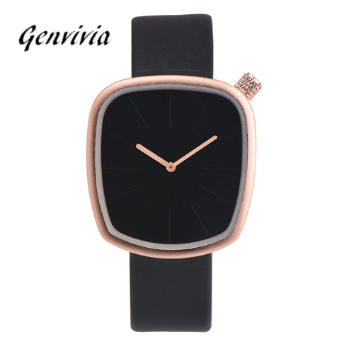 Women Fashion Leather Band Analog Quartz Round Wrist Watch Watches