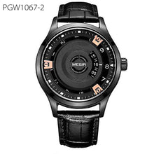 New Men Watch Top Brand Luxury Genuine Leather Engraved Dial Military Watches Clock Male