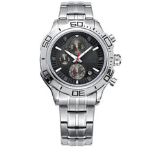 Original Quartz Watch Business Stainless Steel Men Watches Multifunction Chronograph Calendar