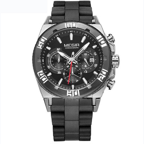 Original Men Watch Chronograph Multifunction Military Wristwatch 3D Dial Quartz Watches Men Clock