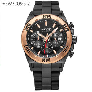 Original Men Watch Chronograph Multifunction Military Wristwatch 3D Dial Quartz Watches Men Clock