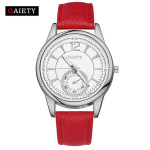 Women Fashion Leather Band Analog Quartz Round Wrist Watch Watches