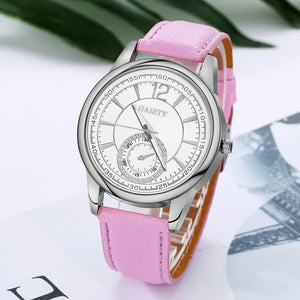 Women Fashion Leather Band Analog Quartz Round Wrist Watch Watches