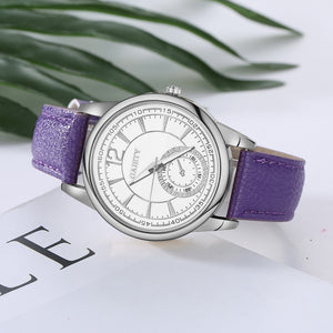 Women Fashion Leather Band Analog Quartz Round Wrist Watch Watches