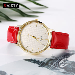 Women Fashion Leather Band Analog Quartz Round Wrist Watch Watches