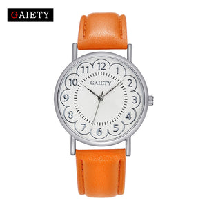 Women Fashion Leather Band Analog Quartz Round Wrist Watch Watches