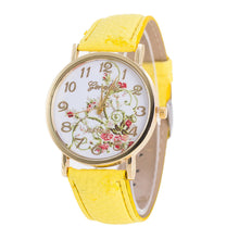 Geneva Fashion Women Flowers Watches Sport Analog Quartz Wrist Watch