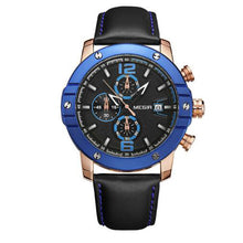 New Men Sport Watch Leather Strap Chronograph Quartz Army Military Watches Clock Men