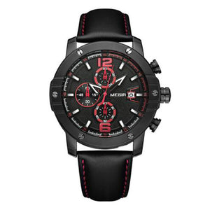 New Men Sport Watch Leather Strap Chronograph Quartz Army Military Watches Clock Men