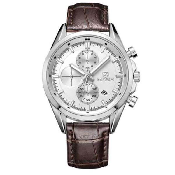 Original Quartz Watches Men Chronograph Wristwatches Top Brand Business Leather Men Military Watch