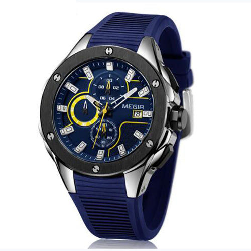 Men Sport Watch Chronograph Silicone Strap Quartz Army Military Watches Clock Men Top Brand Luxury Male