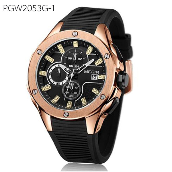 Men Sport Watch Chronograph Silicone Strap Quartz Army Military Watches Clock Men Top Brand Luxury Male